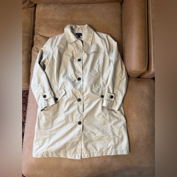 Lands' End Jackets & Blazers - Lands’ End Beige Trench Coat Womens Size XL 18-20